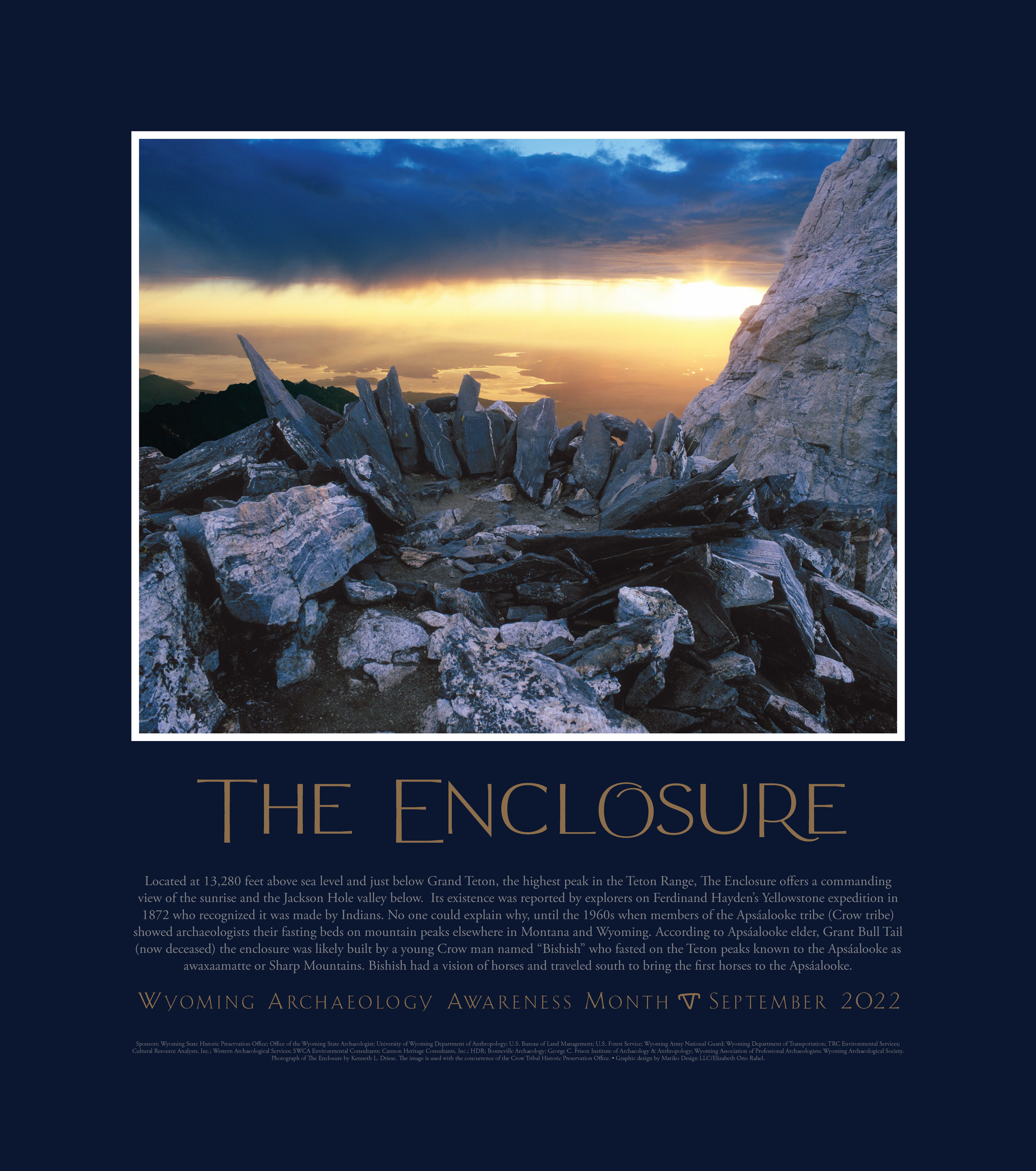2022 Wyoming Archaeology Awareness Month Poster